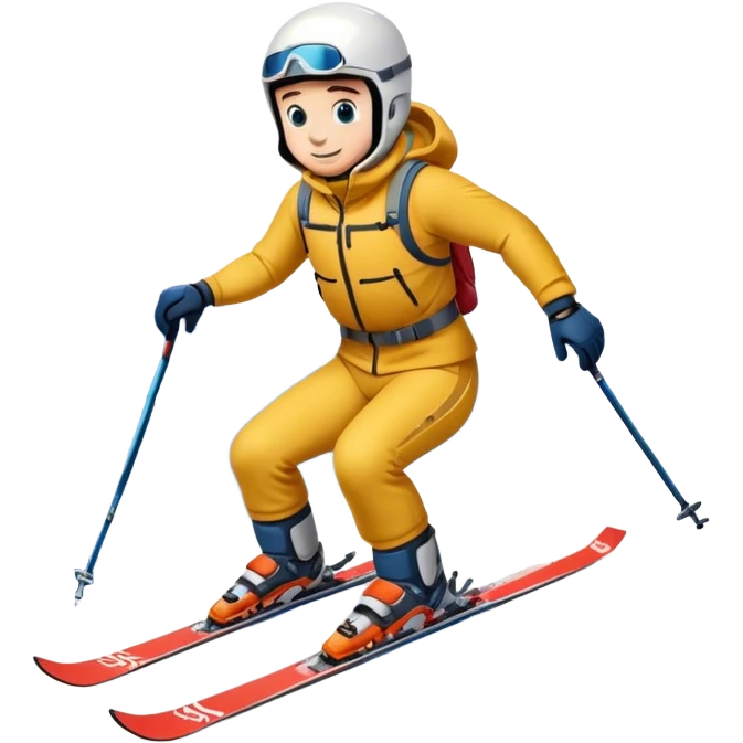 Apollo skiing on a mountain  emoji
