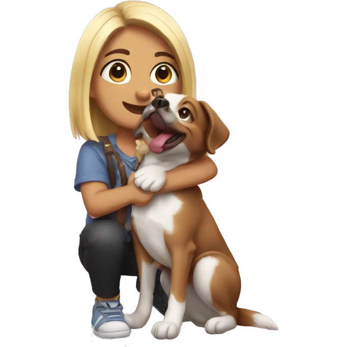 Make me playing with the dog emoji