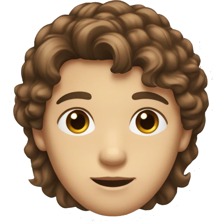 Garçon aux cheveux bruns et aux yeux bleus emoji