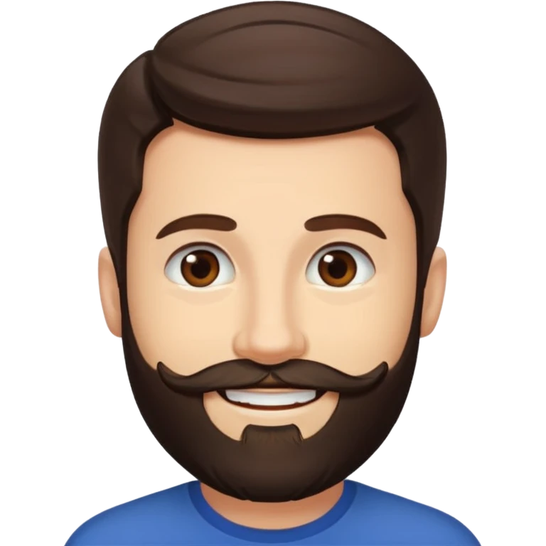 Ehren McGhehey (b.1976) with dark brown hair and beard emoji