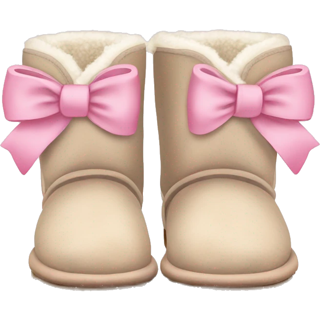Uggs with baby pink bows emoji