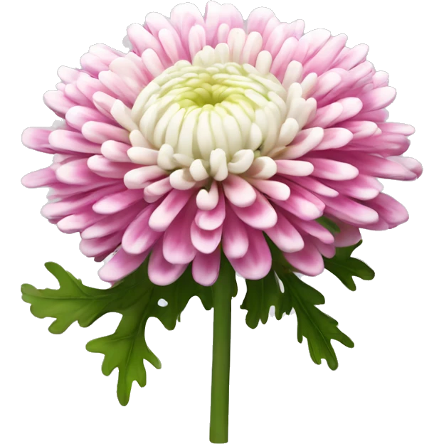 Pink and white double coloured chrysanthemum  emoji