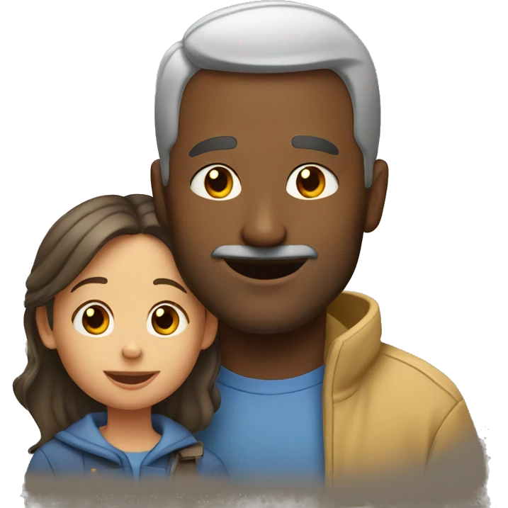 Dad and daughter sharing a moment emoji
