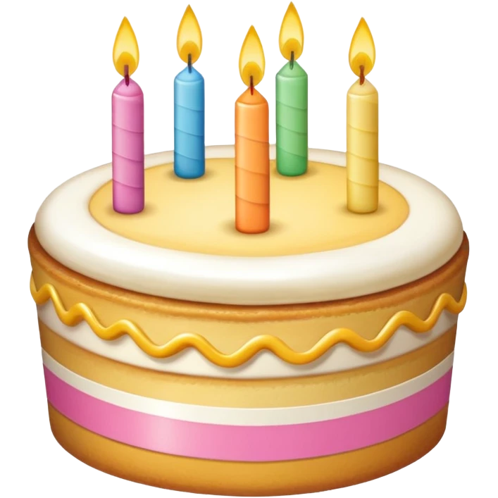 pastel de cumpleaños con colores vivios emoji