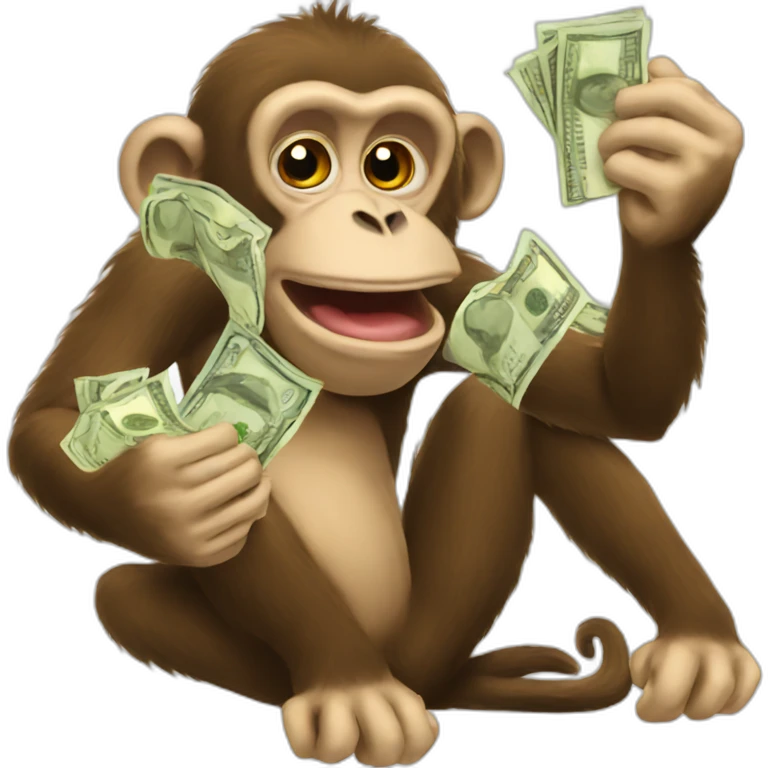ugly-monkey-with-money emoji