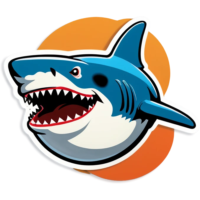 Shark with mustache emoji