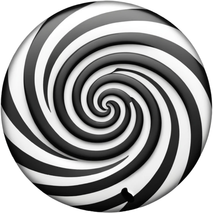 Make a hypnosis black and white spiral emoji