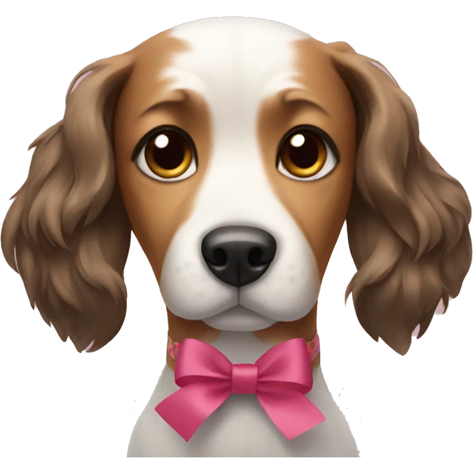 Dog with bows  emoji