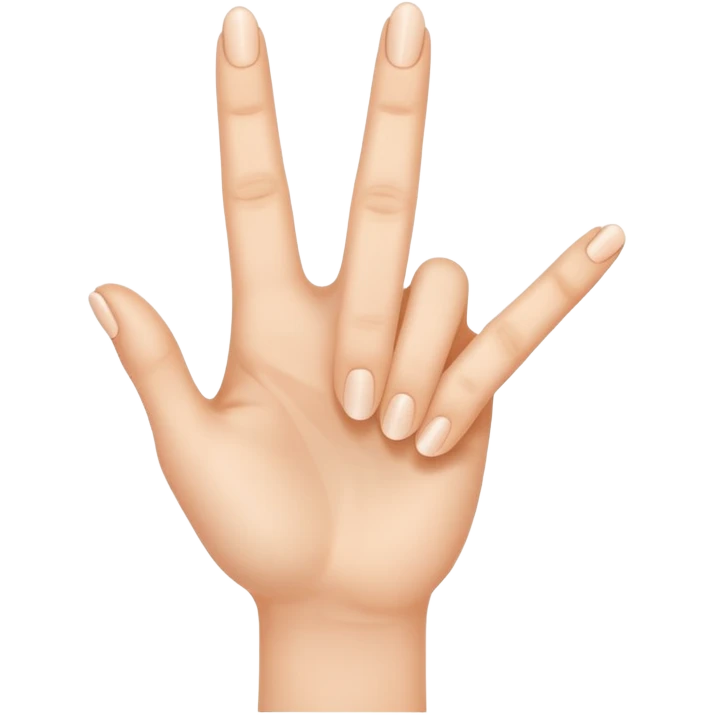 No not like this just one hand and just three fingers up emoji