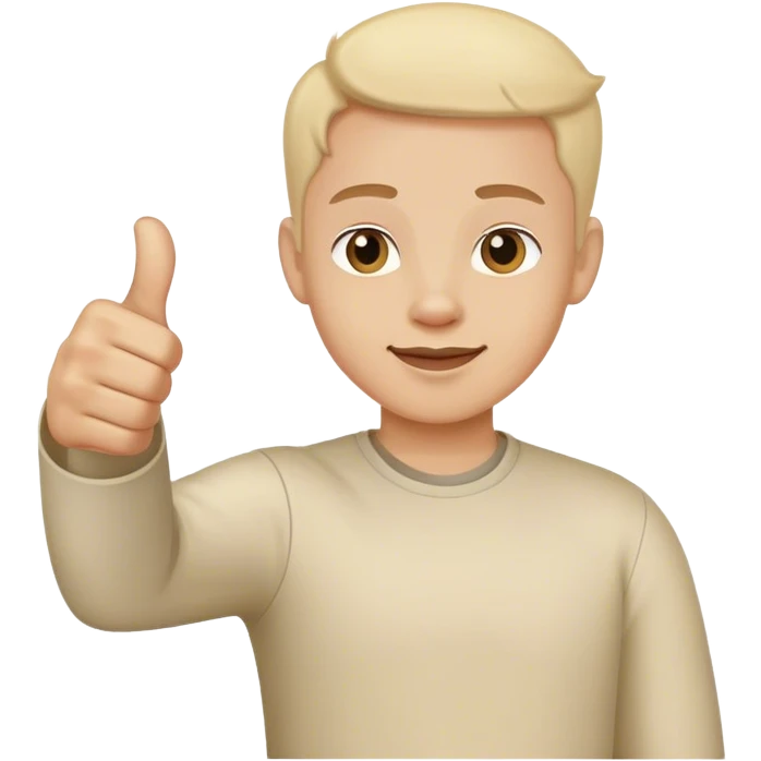 Thumbs up gesture with missing thumb emoji