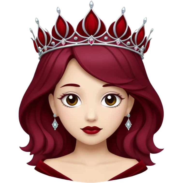 Umbral rose with silver tiara emoji