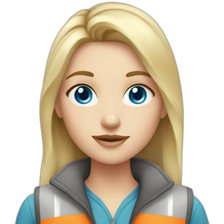 white girl surveyor blue eyes emoji