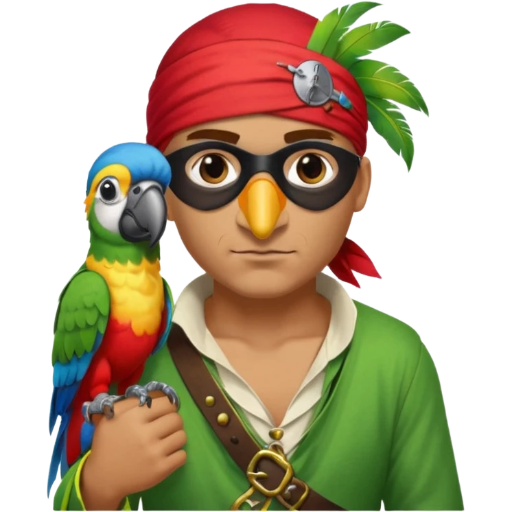pirate and parrot emoji