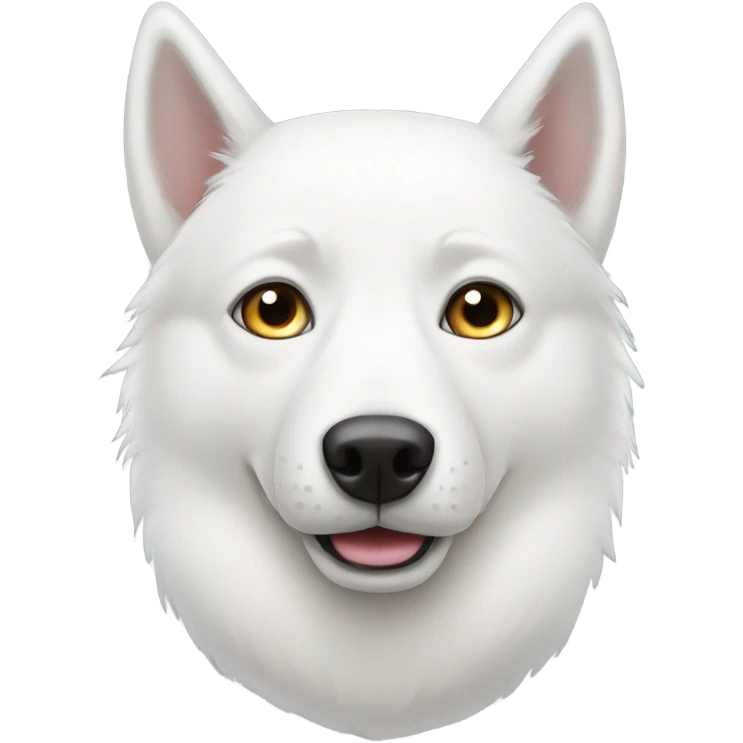 White husky with 2 colored eyes emoji