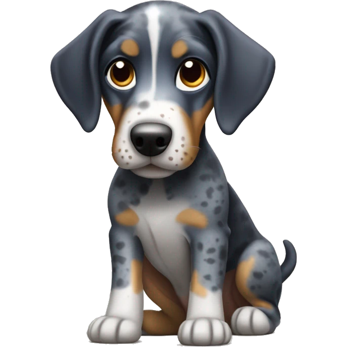 Miniature bluetick hound cute emoji