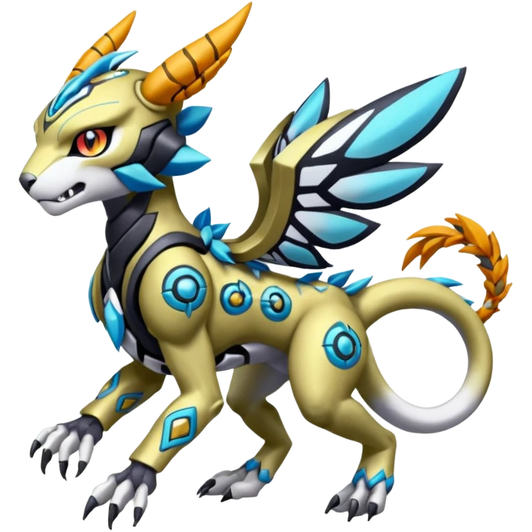 Meloetta-WereGarurumon-Wargreymon-Protogen-Pokémon-Digimon-Fakémon-fusion-hybrid-creature emoji
