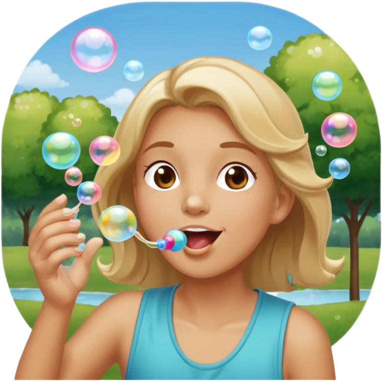 blowing bubbles emoji