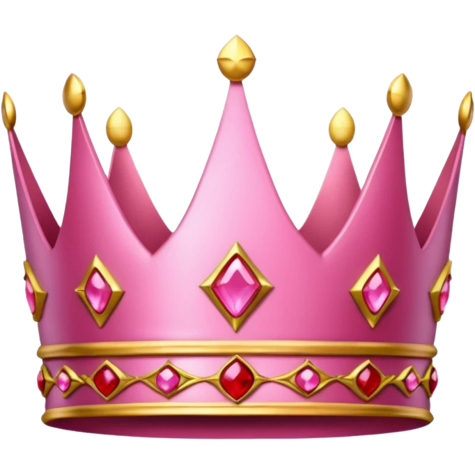 pink crown with only red gems a lot red gems emoji