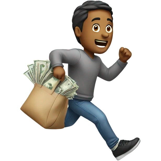 man running with bag of cash emoji