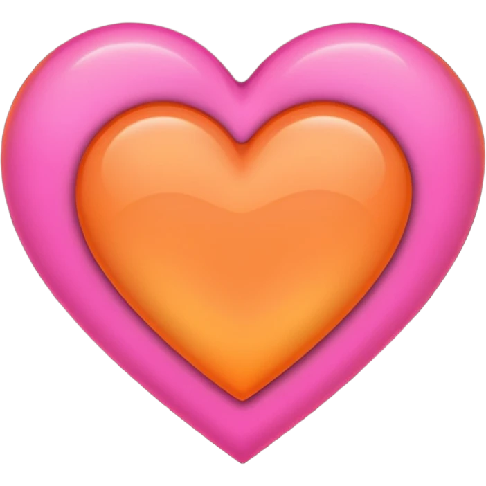 Aura pink and orange heart emoji