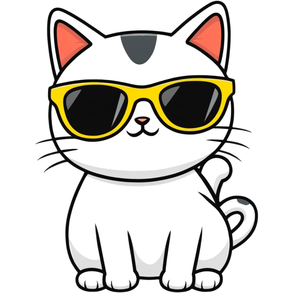Cat with sunglasses emoji
