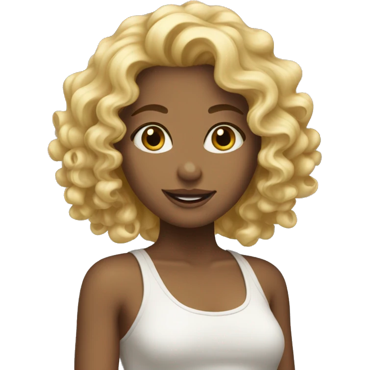 blond curly girl emoji