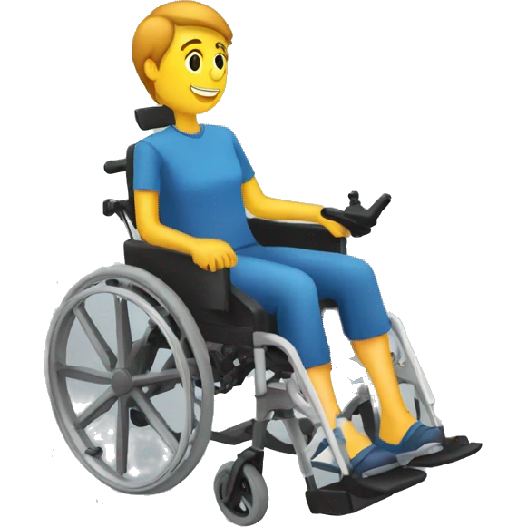 Une personne en fauteuil roulant  emoji