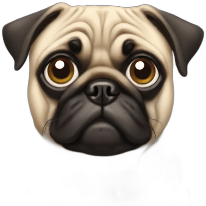 pug with big eyes emoji