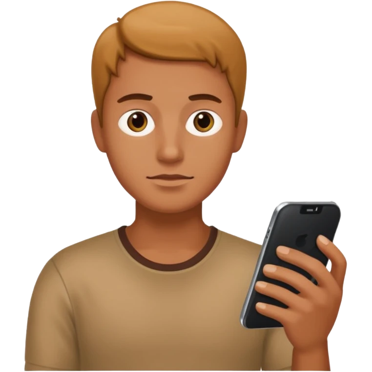 trabajando en el smartphone emoji