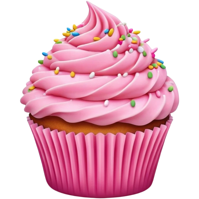 cupcake with pink icing emoji
