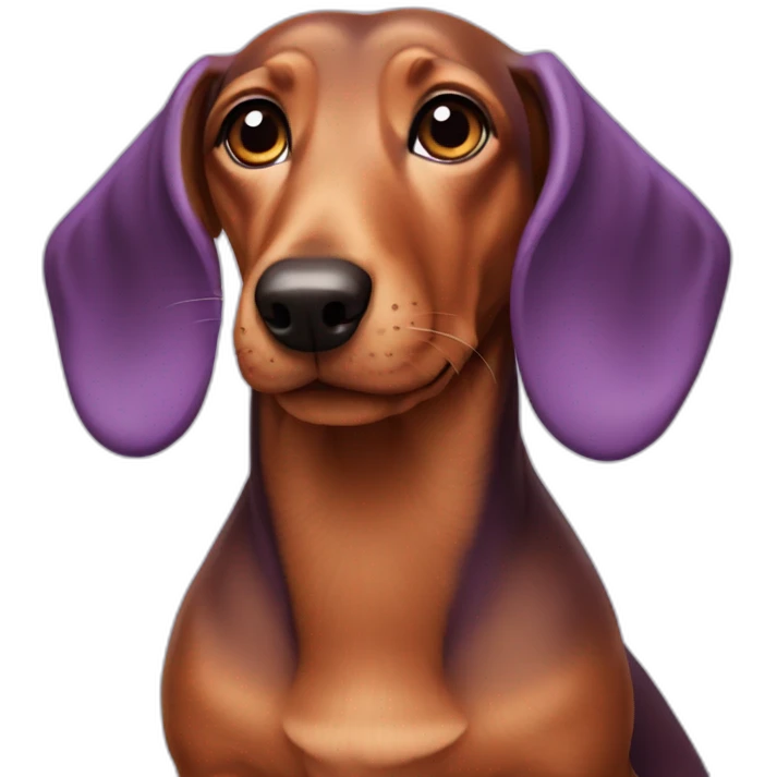 purple dachshund emoji