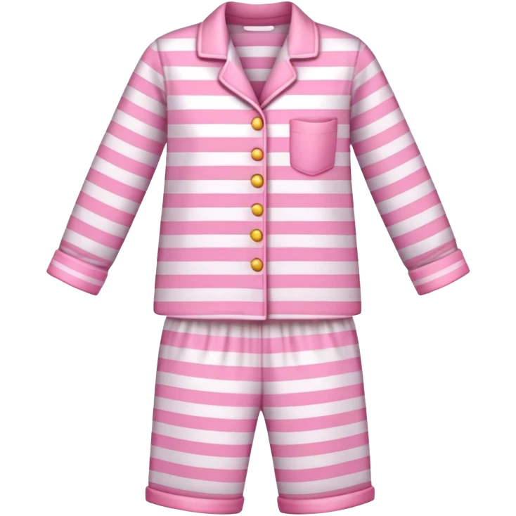 striped pink pajama shirt and pants emoji