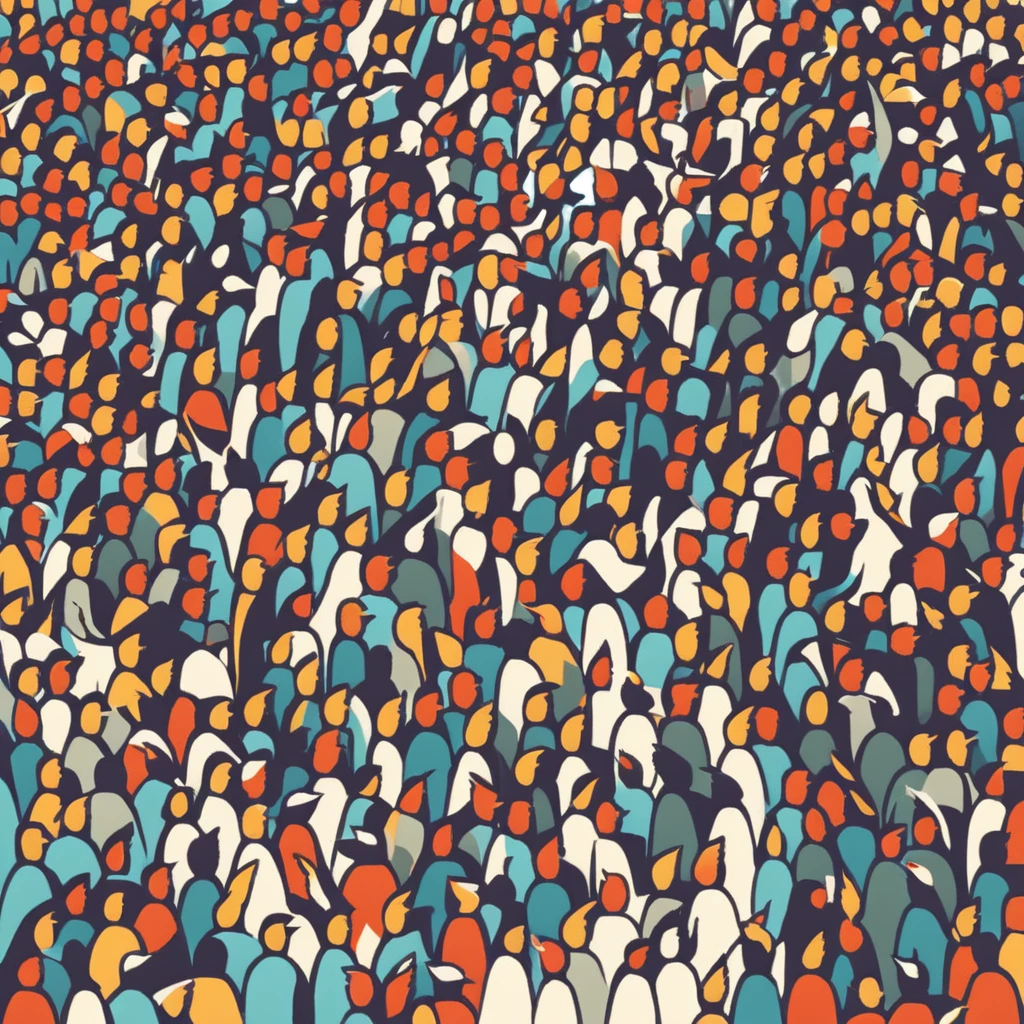 Birds of view of a crowd of people emoji