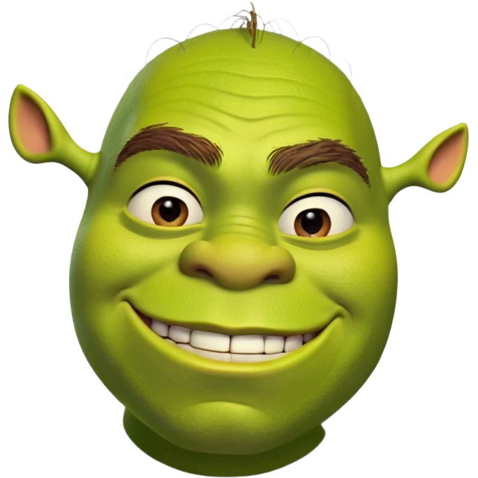 Shrek winking emoji