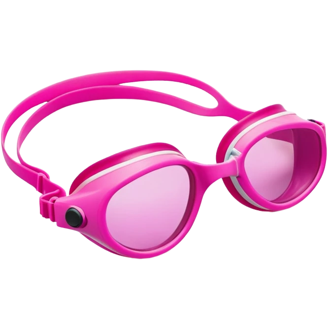 pink swim goggles, athletic design with pink tinted lenses, swimming eyewear emoji