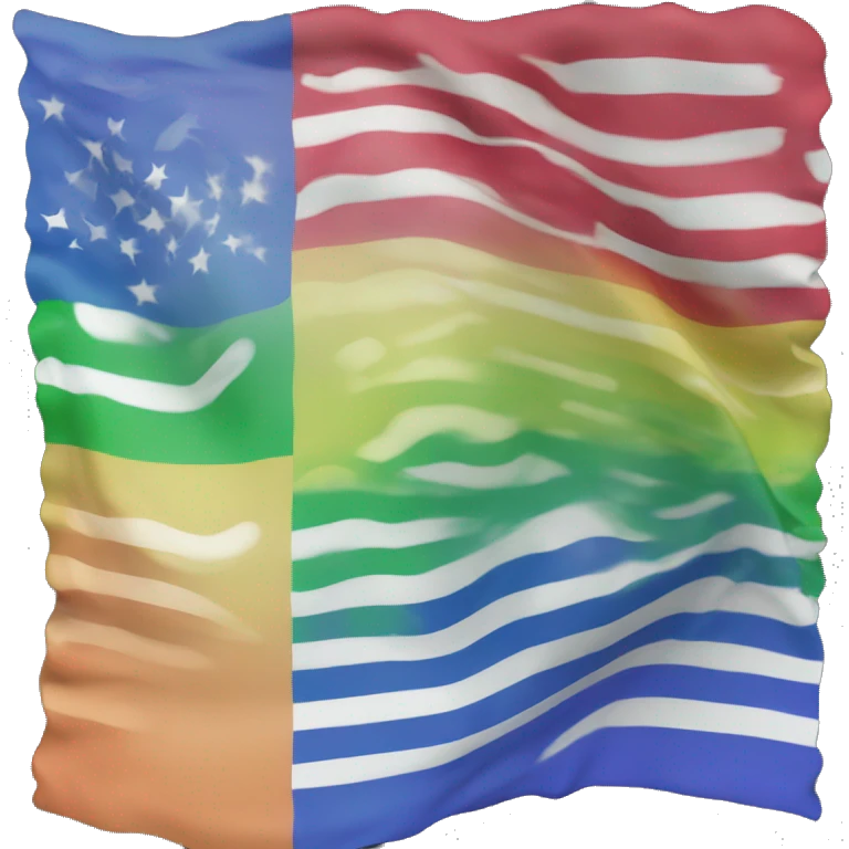 Generate a emoji that is the gay flag from lgbt communiy, that one that iso blue, white and green emoji