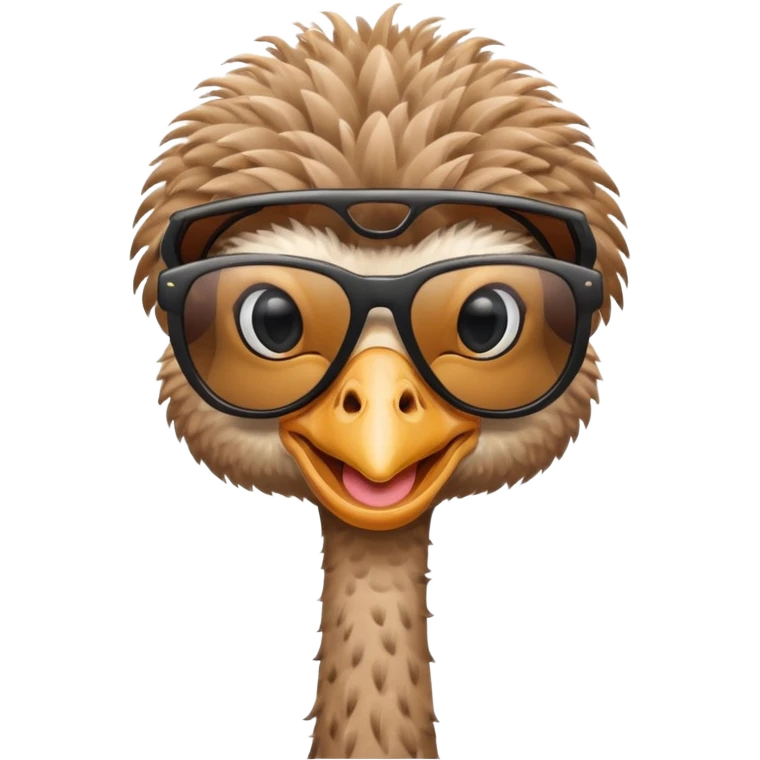 Workingout ostrich wearing sunglasses  emoji