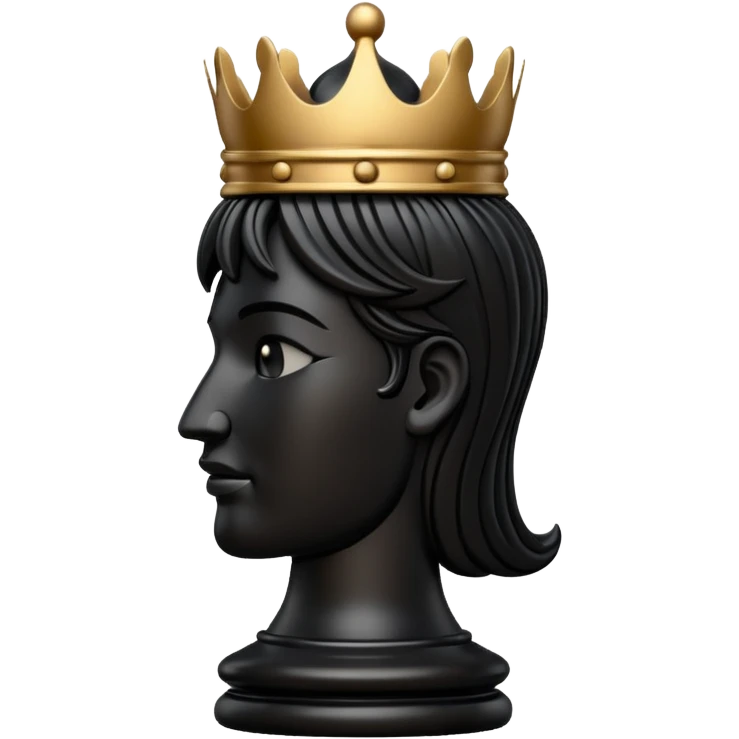 Chess king in black emoji