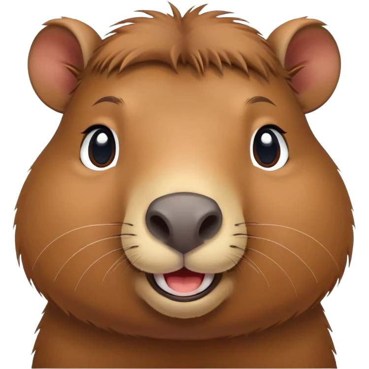 cute happy capybara emoji