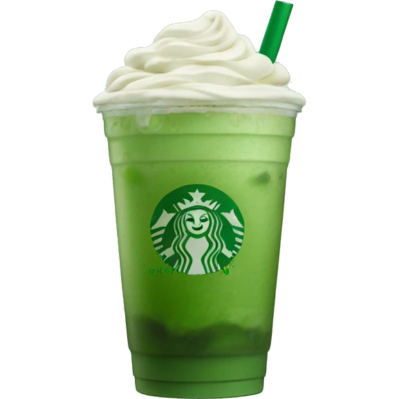 A matcha iced Starbucks drink  emoji