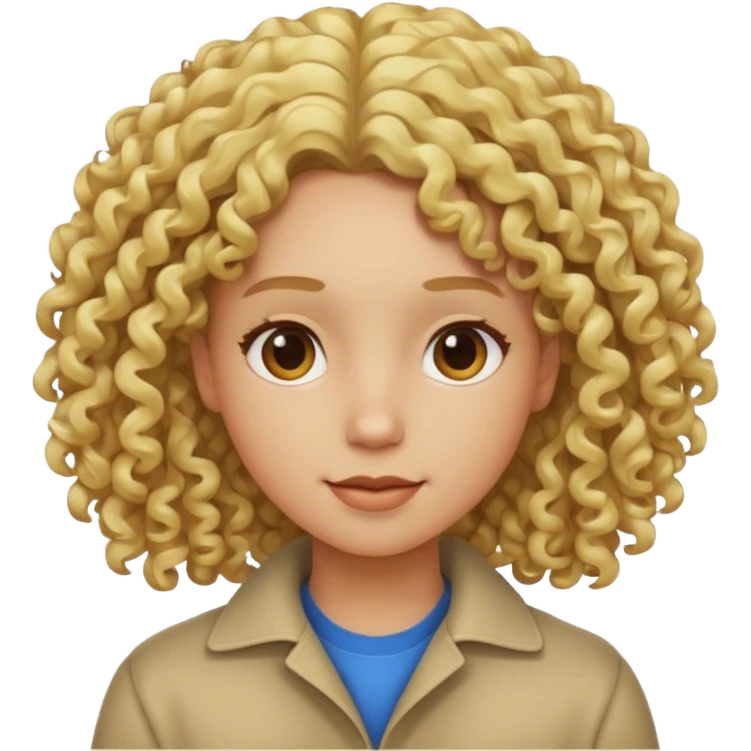 Curly blonde hair  emoji