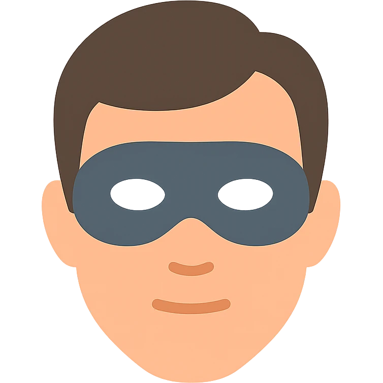 masked man's head emoji
