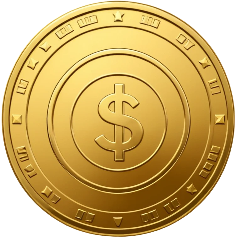 golden coin dollar emoji
