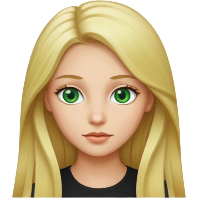 green eyes blonde long hair emoji