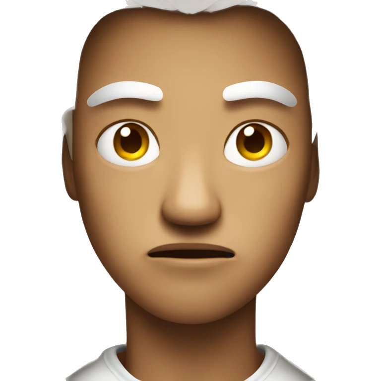 Angry but chill angel face emoji