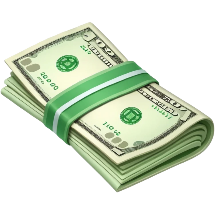 A bill of money emoji