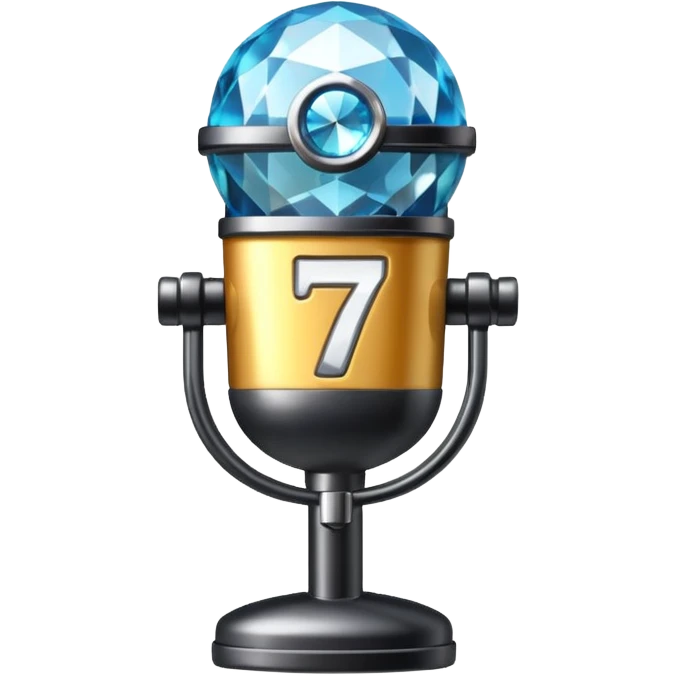 I want these emojis 💎🎤 in one frame with the number 17 I don't want a girl or boy in the pictures. emoji