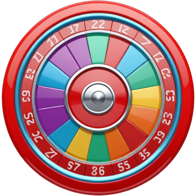 rainbow roulette wheel seven sectors emoji