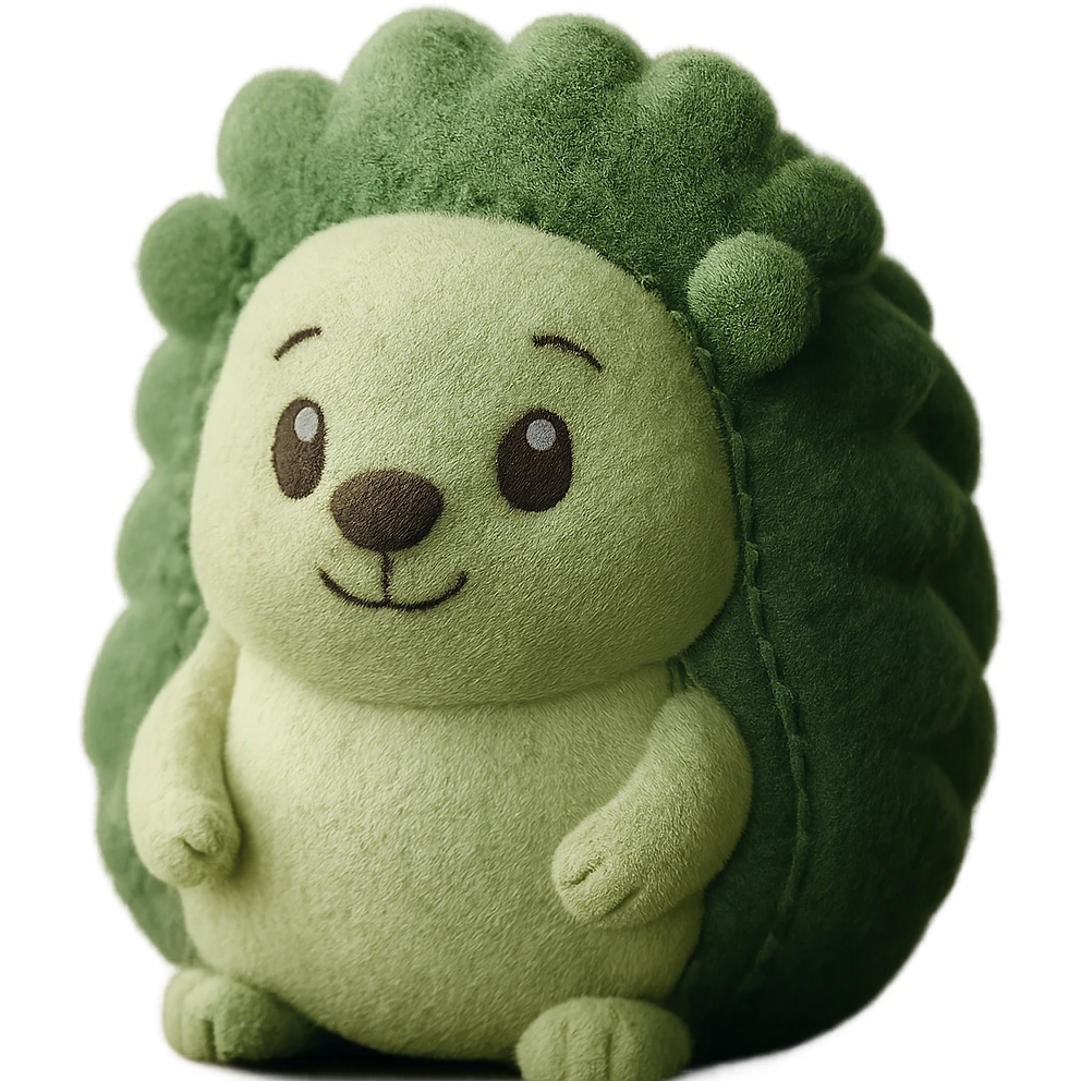 green hedgehog, soft, cute emoji