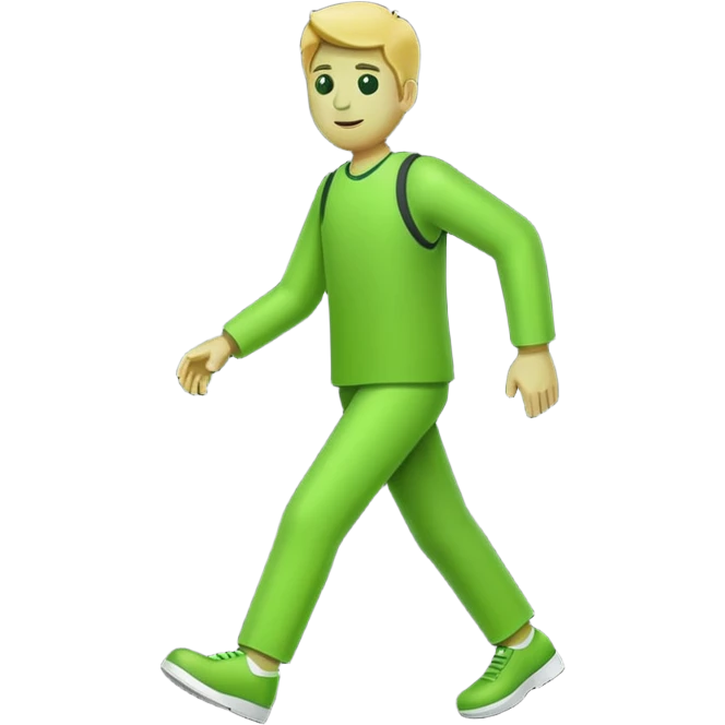 Crosswalk Light icon , Green walking man. emoji